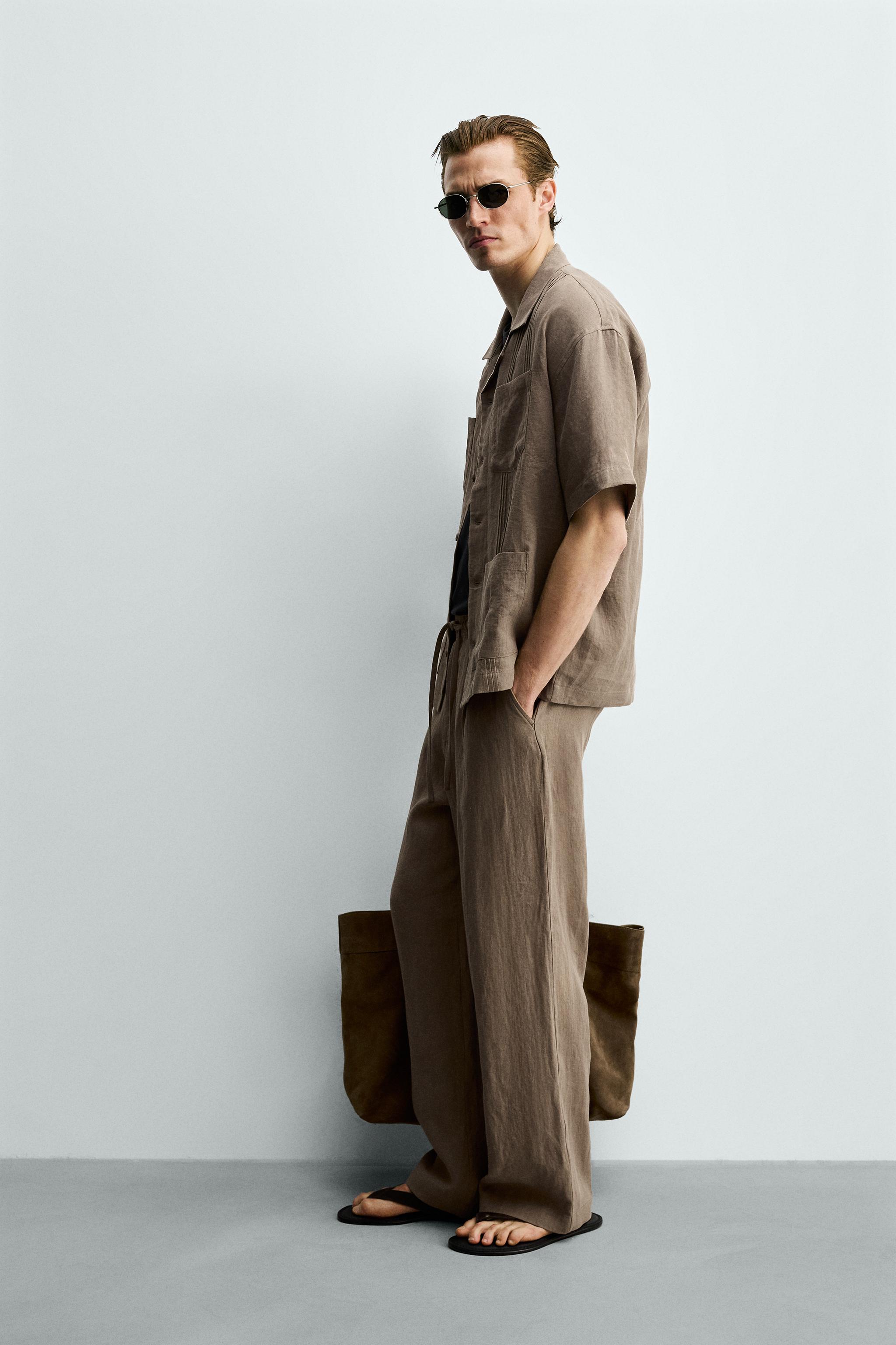 100% LINEN RELAXED FIT PANTS